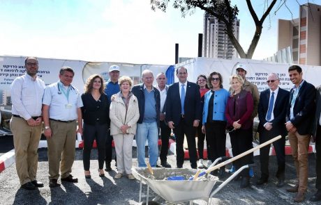 סורקה:הונחה אבן הפינה להרחבת המחלקה לרפואה דחופה ע"ש פרנסיס ונתן קירש